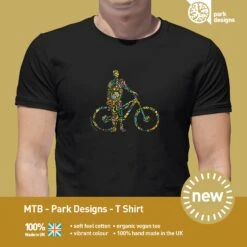Mountain Bike - Love Parks - Park Designs - T Shirt -Home Furnishings Store PDTShirtMTBDesignVisuals2022 Page 02