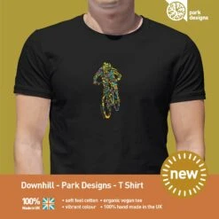 Downhill Mountain Bike - Love Parks - Park Designs - T Shirt -Home Furnishings Store PDTShirtMTBDesignVisuals2022 Page 03
