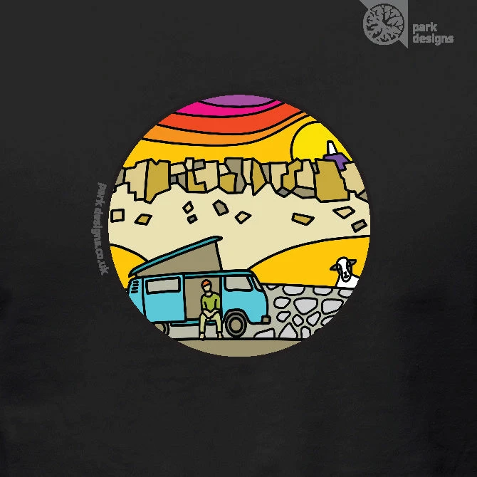 Van Life - Peak District - Gritstone Edge - Design T Shirt 2 Van Life - Peak District - Gritstone Edge - Design T Shirt - Image 2