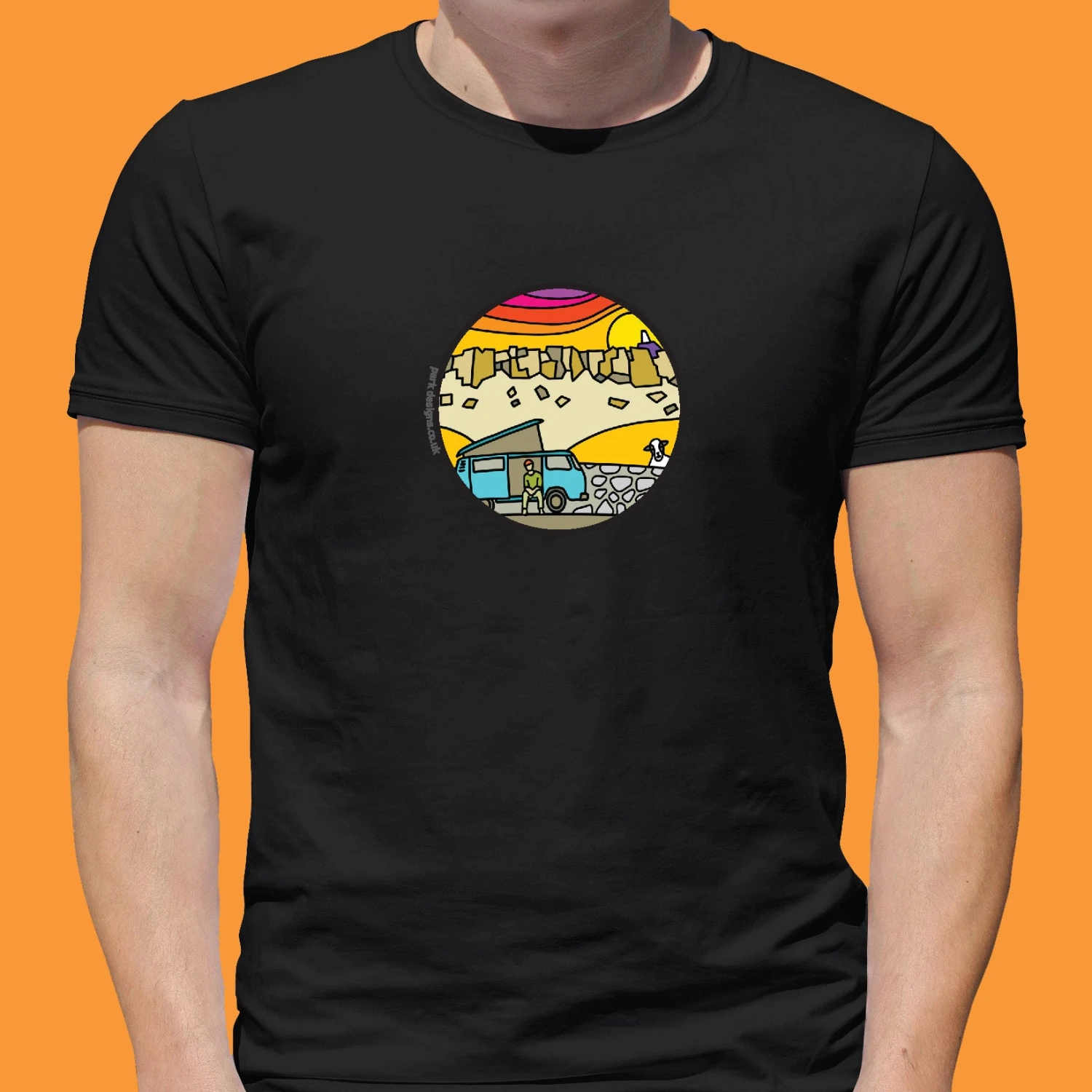 Van Life - Peak District - Gritstone Edge - Design T Shirt 6 Van Life - Peak District - Gritstone Edge - Design T Shirt - Image 6