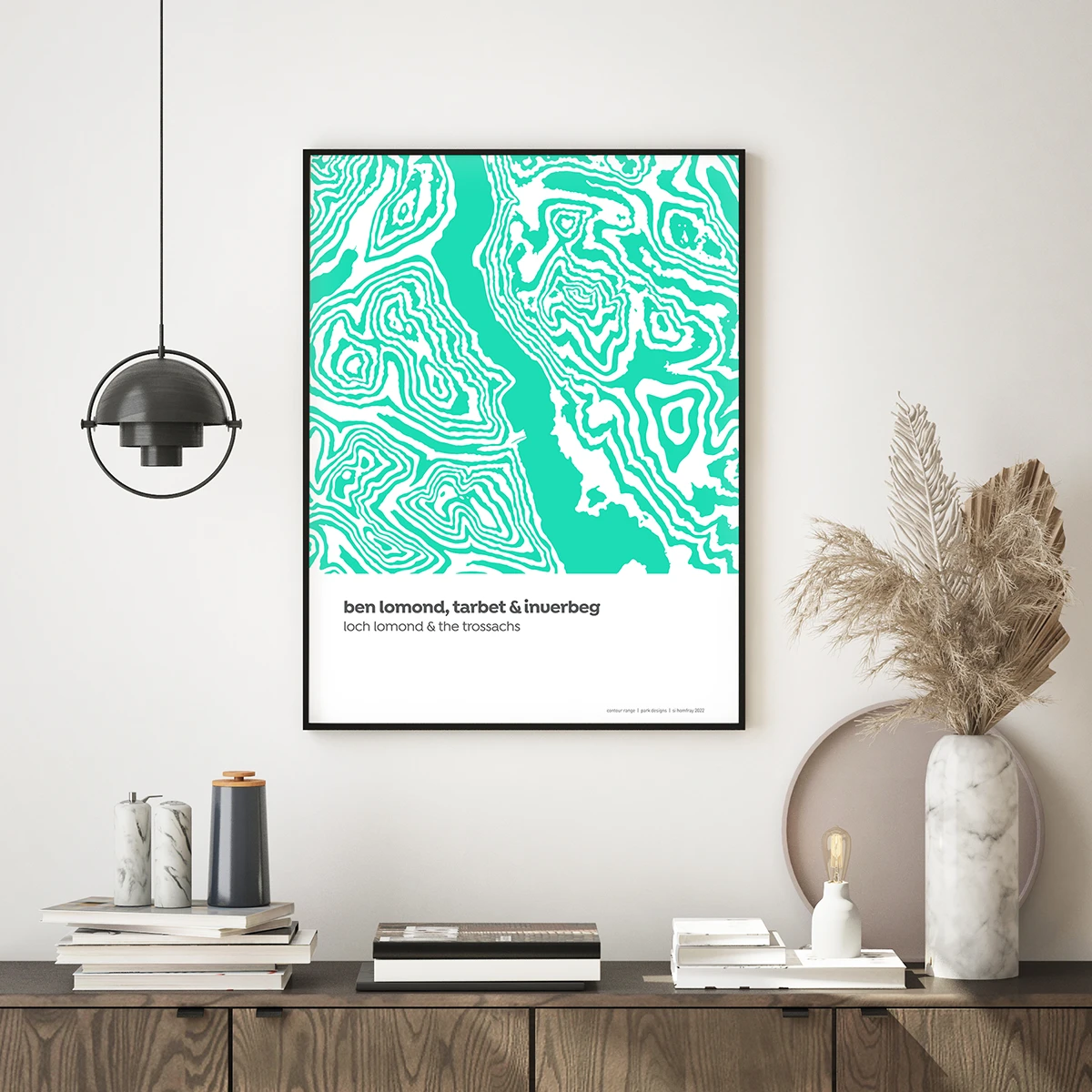 Ben Lomond, Tarbet & Inverbeg - Scottish Highlands - Contour Print 1 Ben Lomond, Tarbet & Inverbeg - Scottish Highlands - Contour Print