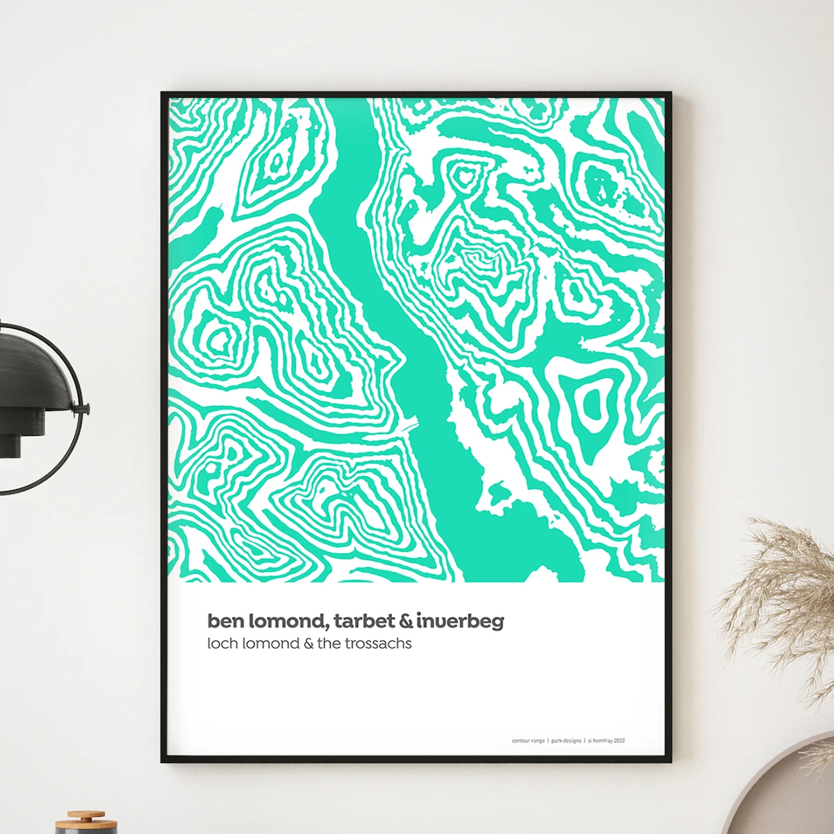 Ben Lomond, Tarbet & Inverbeg - Scottish Highlands - Contour Print 2 Ben Lomond, Tarbet & Inverbeg - Scottish Highlands - Contour Print - Image 2