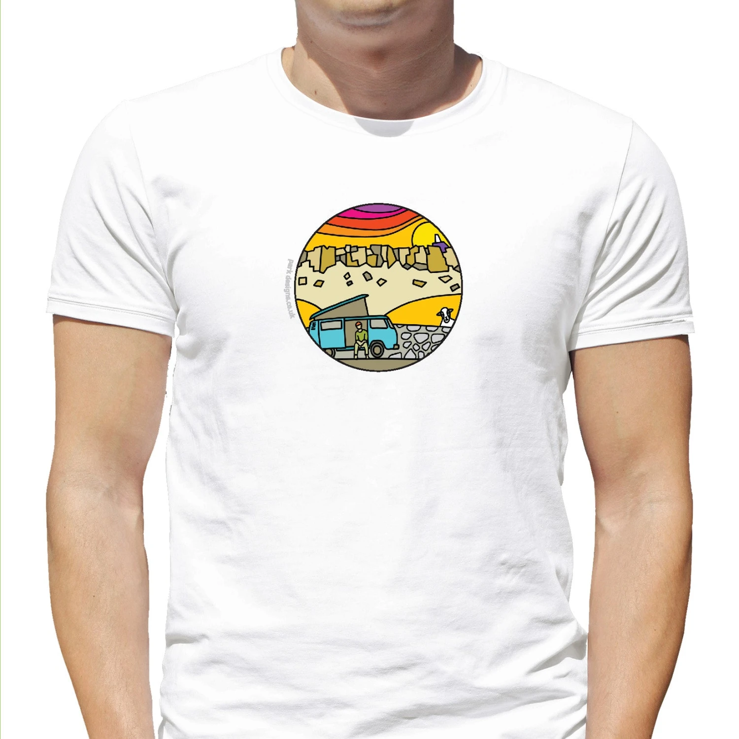 Van Life - Peak District - Gritstone Edge - Design T Shirt 4 Van Life - Peak District - Gritstone Edge - Design T Shirt - Image 4