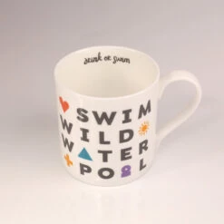 Fine Bone China Mug - Swim Wild Water & Pool -Home Furnishings Store Peak District Wild Swimming Si Homfray 2