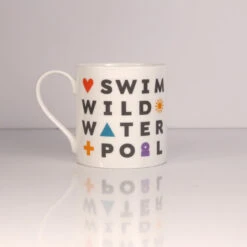 Fine Bone China Mug - Swim Wild Water & Pool