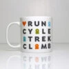 Fine Bone China Pint Mug - Run Cycle Trek Climb - Always Moving