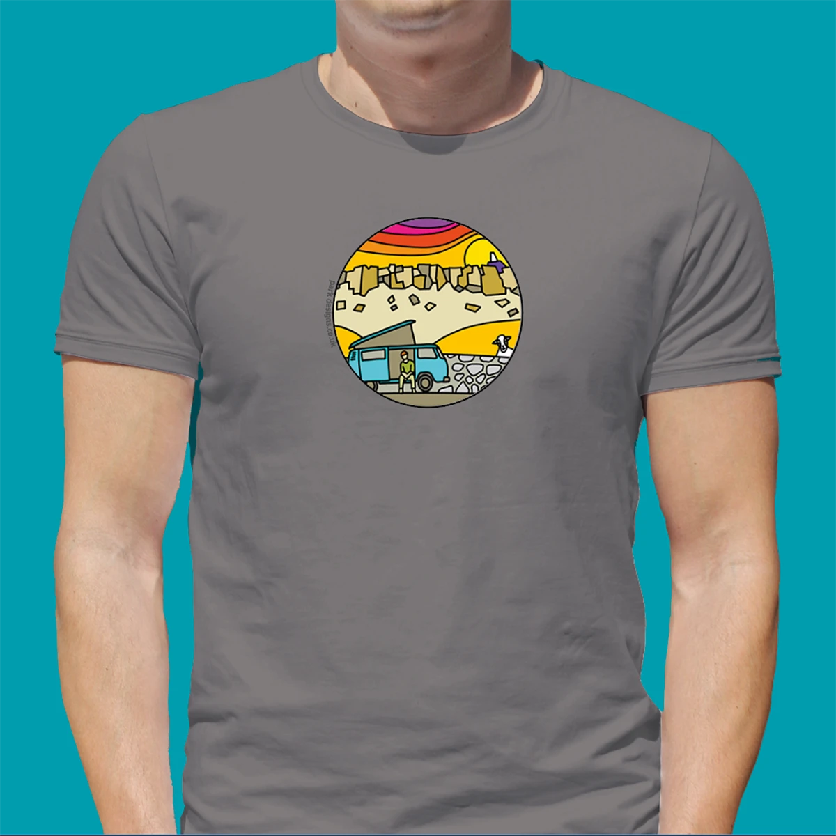 Van Life - Peak District - Gritstone Edge - Design T Shirt 3 Van Life - Peak District - Gritstone Edge - Design T Shirt - Image 3