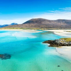 Isle Of Harris & Taransay - Scottish Highlands - Contour Print -Home Furnishings Store shutterstock 1722144745sqsmll